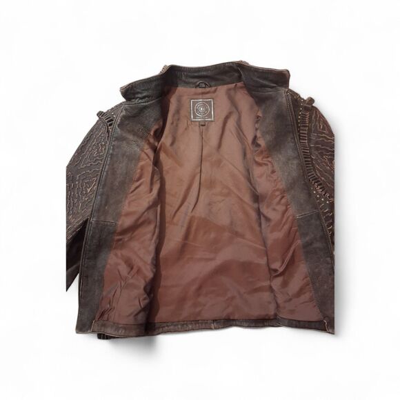 Double D Ranch Anasazi Leather Jacket Large Limited Edition Western Unique Rare - Picture 4 of 9